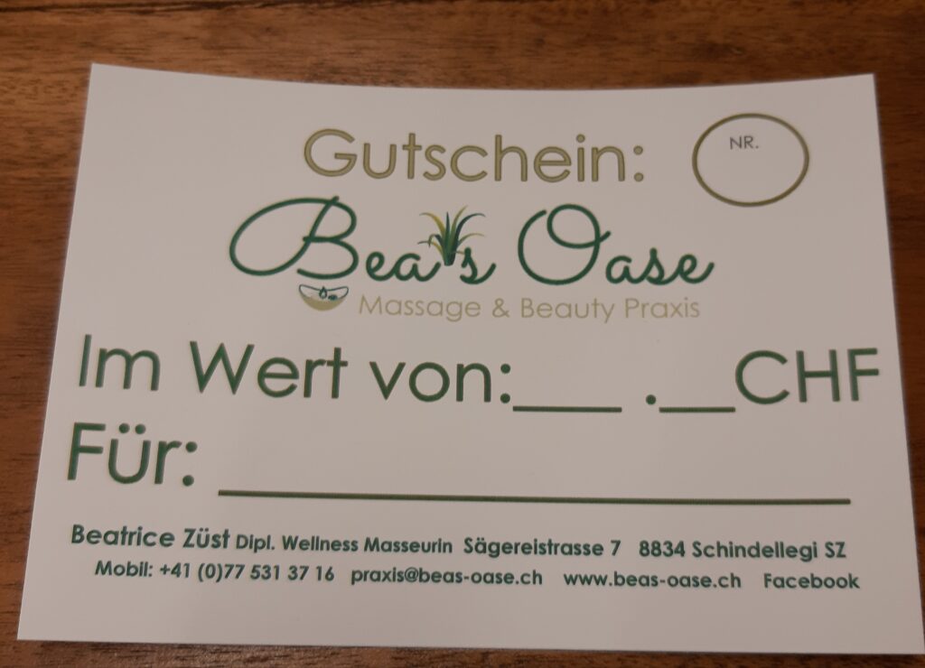 Bea's Oase Gutschein Kaufen Verschenken